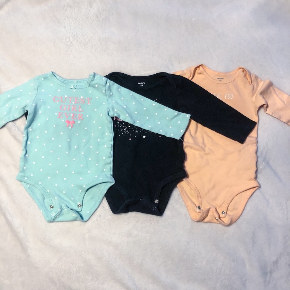3 long sleeve onesies
